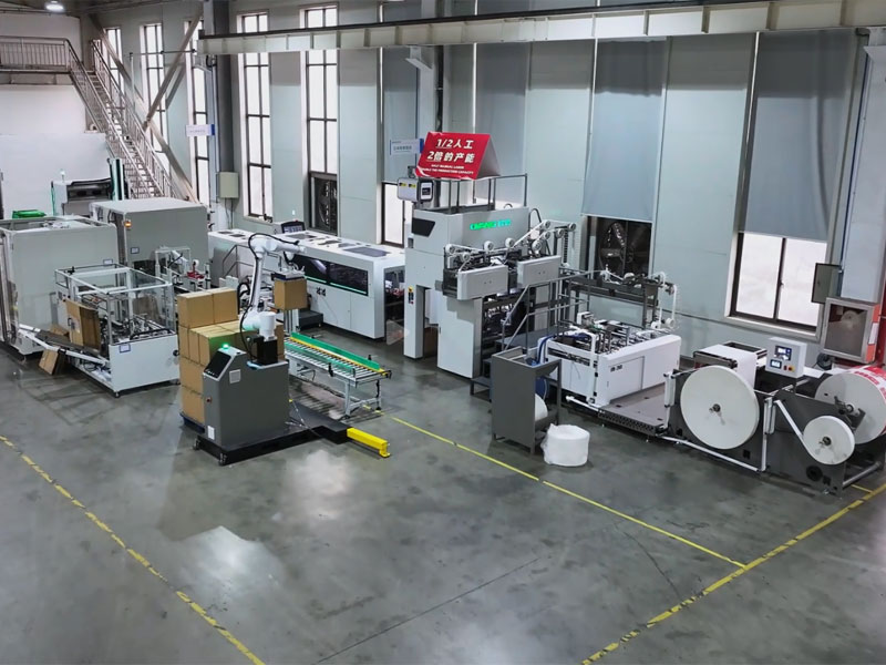 OYANG Machinery Smart17 260S AIA Akıllı Otomasyon Kağıt Torba Üretimi Alışveriş Kağıt Çanta Yapma Makinesi 