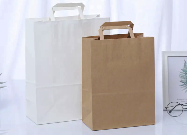 Düz Saplı Kare Altlı Kese Kağıdı