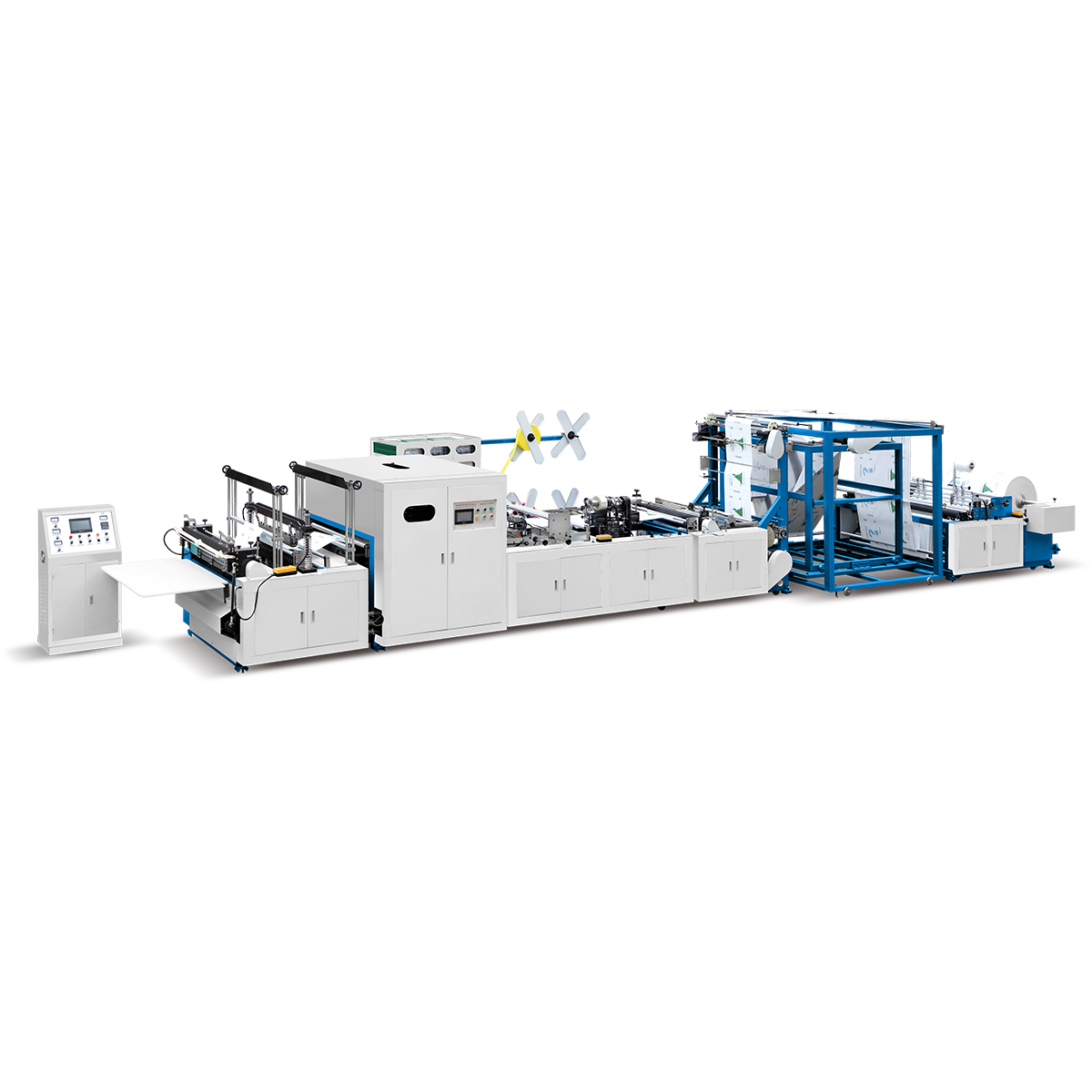 OYANG 15 XB-700/800 Nonwoven 5'i 1 Arada Çanta Yapma Makinesi, Çevrimiçi Sap Ataşmanlı